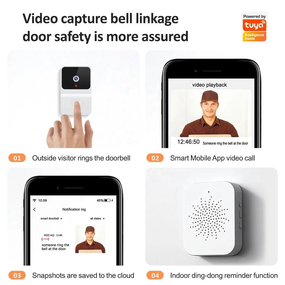 Timbre Inalámbrico seguridad inteligente